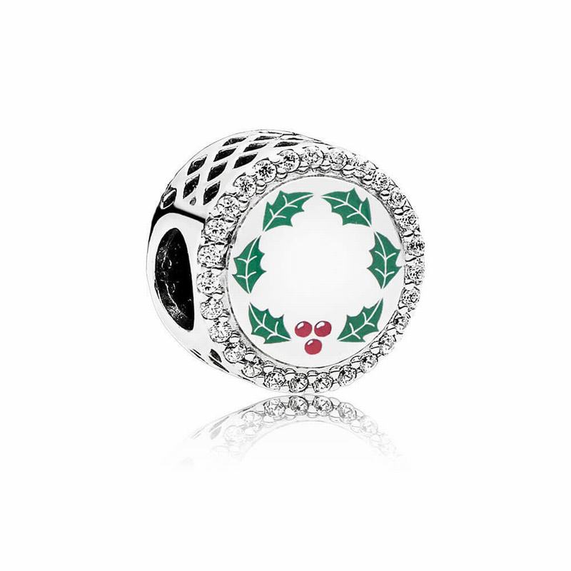 Pandora All I Want For Christmas Charm - Sterling Silver/Green/Cubic Zirconia - Canada | IW5946IY